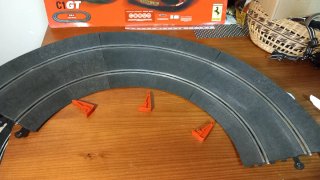 Scalextric: 6 curvas Super Racing + 6 soportes