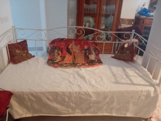Cama Diván Francés Forja Blanco