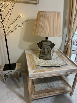 Mesa Auxiliar Banak de Madera y Ratán