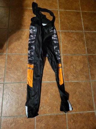 Culote ciclismo invierno camuflaje naranja 4XL