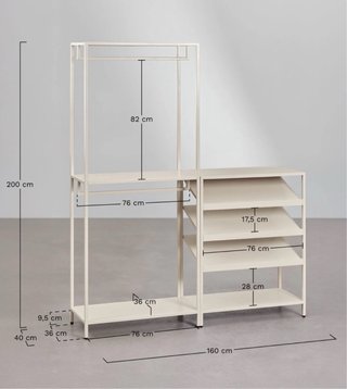 Armario Modular Abierto Sklum Janine