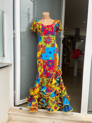 430 Traje de Flamenca Multicolor
