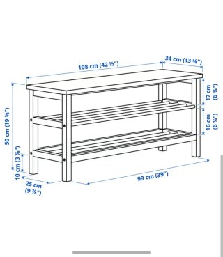 Banco Zapatero Ikea Tjusig Blanco