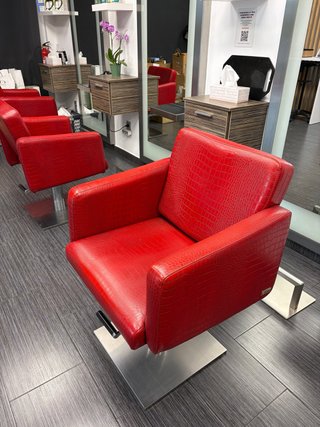 Sillón de peluquería/barbería rojo