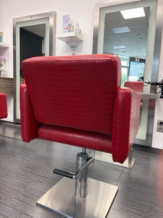 Sillón de peluquería/barbería rojo