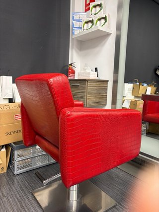 Sillón de peluquería/barbería rojo