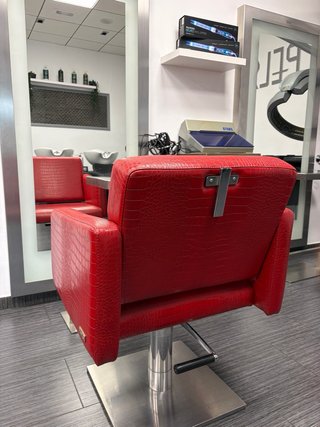 Sillón de peluquería/barbería rojo