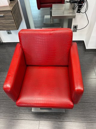 Sillón de peluquería/barbería rojo