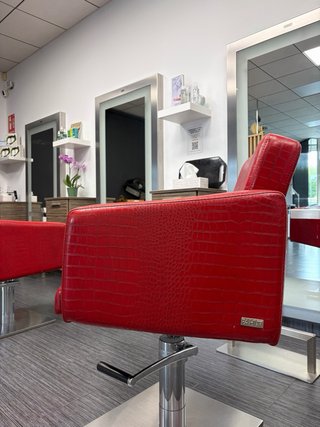 Sillón de peluquería/barbería rojo