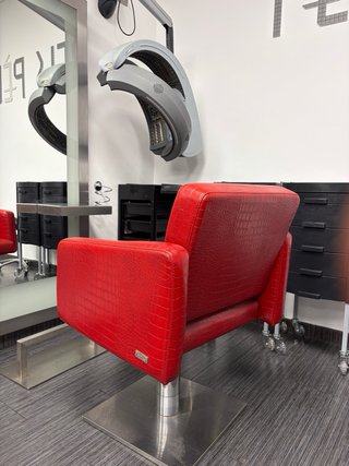 Sillón de peluquería/barbería rojo