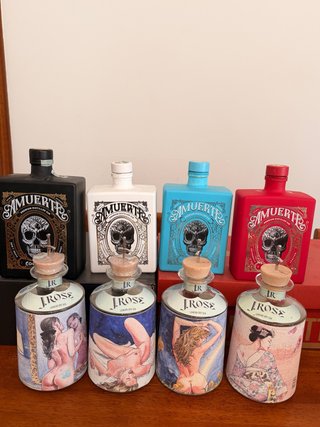 Set 8 Bottiglie Vuote Gin da Collezione