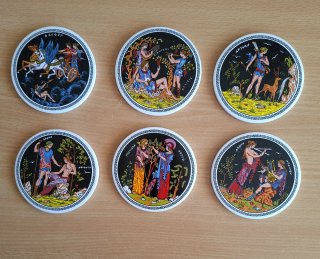 Set de 6 Posavasos de Cerámica Griegos