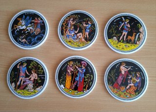 Set de 6 Posavasos de Cerámica Griegos