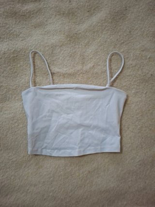 Crop Top Tirantes Bershka Blanco