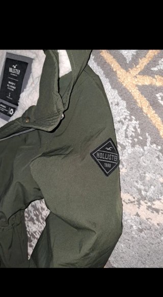Chaqueta Hollister Verde Militar Talla S