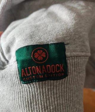 Sudadera con capucha A. Dock gris y roja
