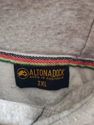 Sudadera con capucha A. Dock gris y roja