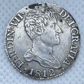 Moneda Fernando VII 2 Reales 1812 Madrid