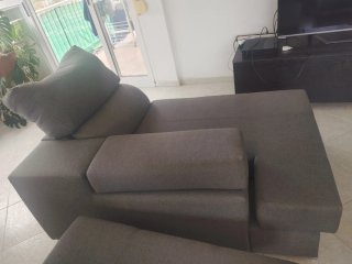 Diván Gris de Tela