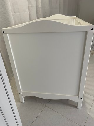 Cuna IKEA SMÅGÖRA Blanca + Colchón