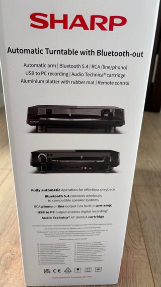 Tocadiscos Sharp Automático con Bluetooth y mando