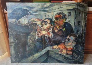 Pintura al óleo El Cuervo