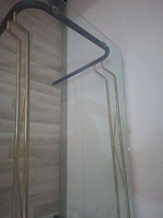 Mesa de salón cristal y metal