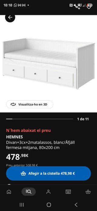 Cama diván Ikea Hemnes