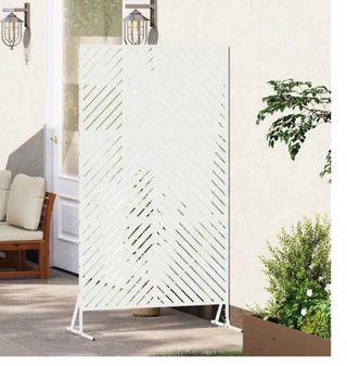 Biombo Acero Blanco Diseño Rayas