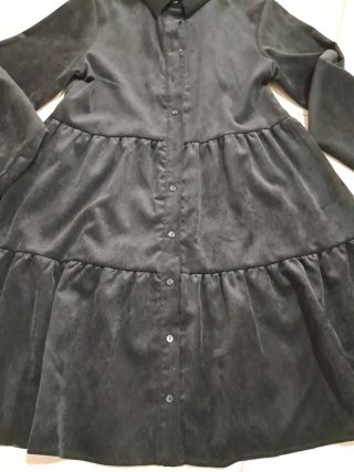 Vestito camicia nero velluto nuovo