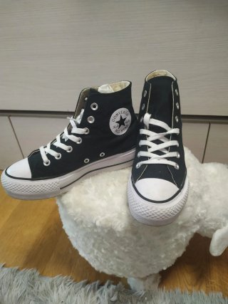 Converse Doble Suela Negras Talla 38