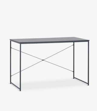 Scrivania Jysk Metallo Legno Nero Grigio