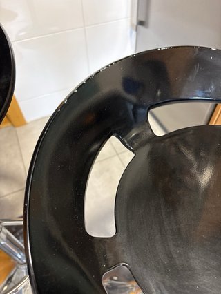Taburete de cocina negro y plateado 1 o 2 unidades