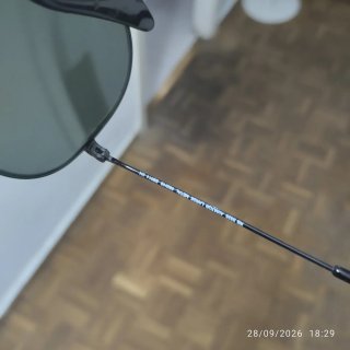 Gafas de sol Ray-Ban aviador negras originales