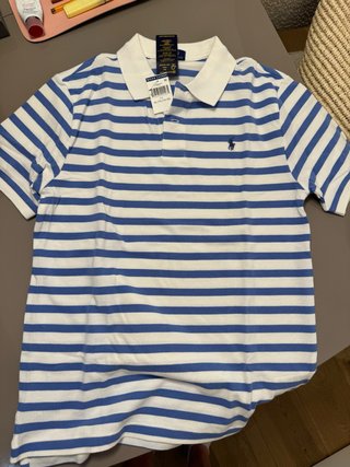 Polo de niño Ralph Lauren Rayas Azul y Blanco XL