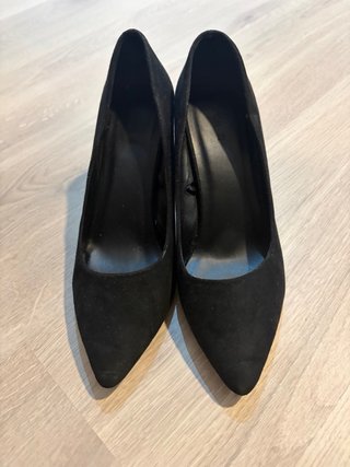 Zapatos de tacón ante negro talla 39