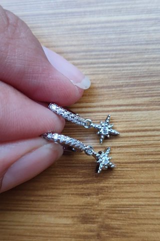 Pendientes de plata con estrella