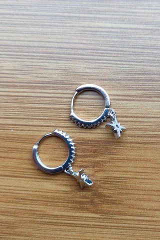 Pendientes de plata con estrella
