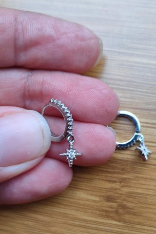 Pendientes de plata con estrella