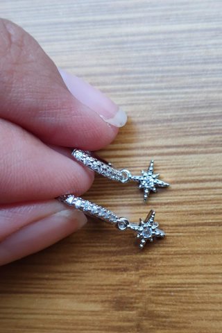 Pendientes de plata con estrella