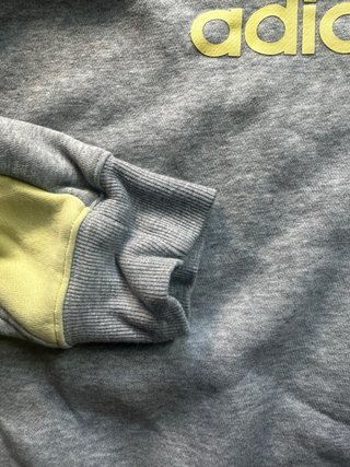 Sudadera Adidas Gris y Amarilla XL juvenil