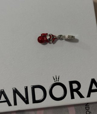 Charm Pandora Spiderman Rojo y Plateado