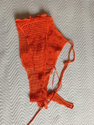 Top de Crochet Naranja
