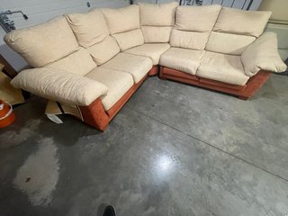 Sofá Rinconera Beige y Naranja
