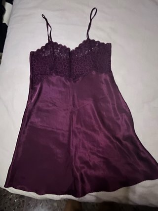 Camisón lencero burdeos