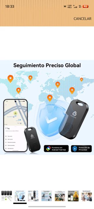 Set de 4 Smart Tags Wesolvet para Android Blanco