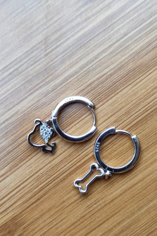 Pendientes de plata con charms