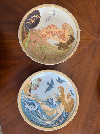 2 Piatti Decorativi Arte Classica