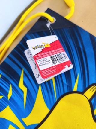 Sacca Zainetto Pokemon Pikachu Blu Giallo