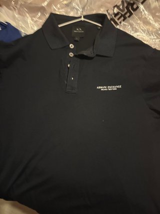 Polo Armani Exchange Negro Talla S